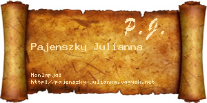 Pajenszky Julianna névjegykártya