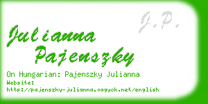 julianna pajenszky business card